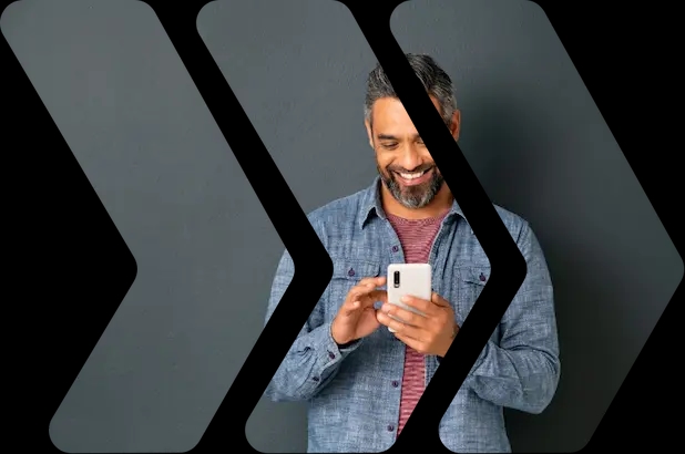 Man using his phone