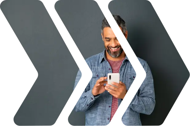 Man using his phone